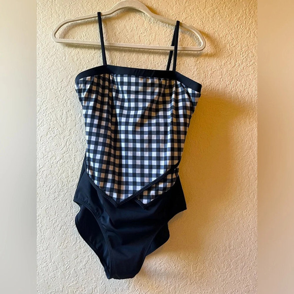 fit 4 u Other - swimsuit one piece plaid gingham cottagecore beach vacation costal grandma slim